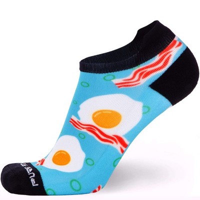 Pure Athlete Running Socks   Best Large-X-Large, 1 Pair - Bacon and Eggs/Aqua