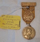 Antique GAR Grand Army Civil War Vets Medal Representative 1922 Des Moines Iowa
