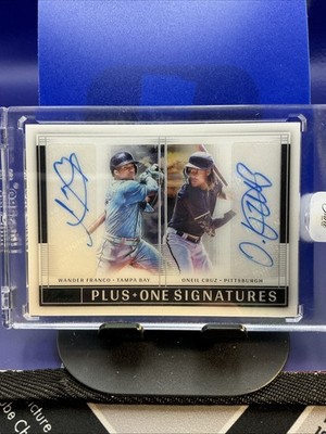2022 Panini Plus One DUAL AUTOS Green Wander Franco & Oneil Cruz # d 3/5