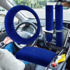 6x Generischer Plüsch Lenkradbezug Blau Lenkradschutzbezug