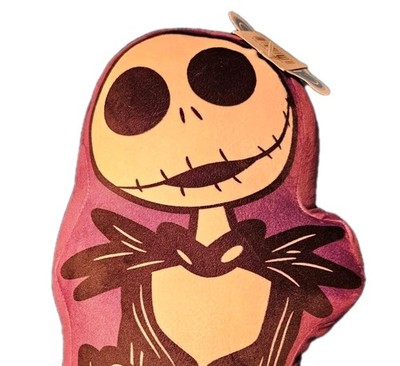 Disney Nightmare Before Christmas Jack Skellington Shaped Plush Pillow 16'' NWT