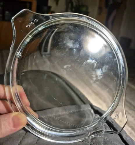 Vintage Pyrex Snowflake Blue  Cinderella Round 1 pint Casserole LID ONLY