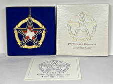 1999 Texas State Capitol Ornament Lone Star State Box & Leaflet