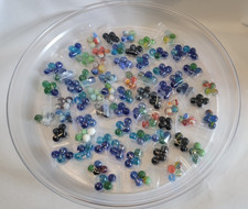 Lot of 264 Mixed Vintage Marbles Packaged in 66 individual bags of 4 each