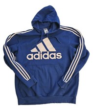 Adidas Men's Fleece Pull Over Hoodie Sweatshirt Royal/Blue/White  Size XL