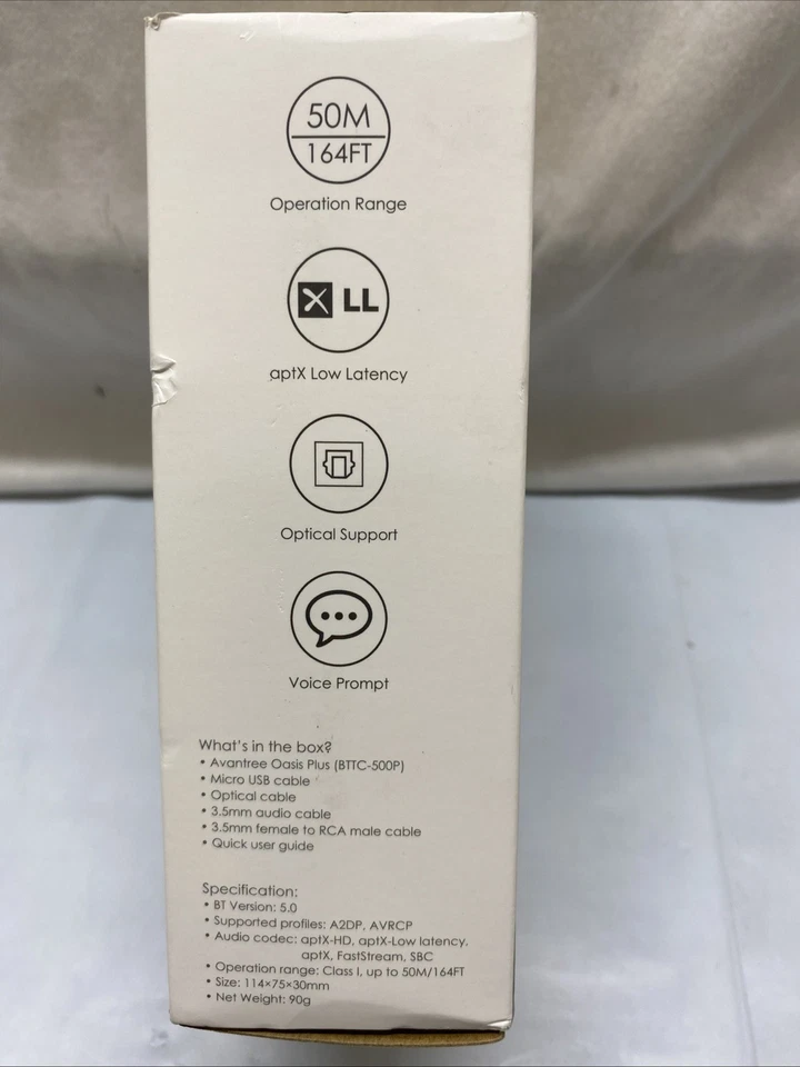 New Avantree Oasis Plus Bluetooth Transmitter Receiver BTTC-500P-GRY - Image 2 of 4