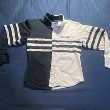 Wrangler Two-Tone, Beige Black Western Button...