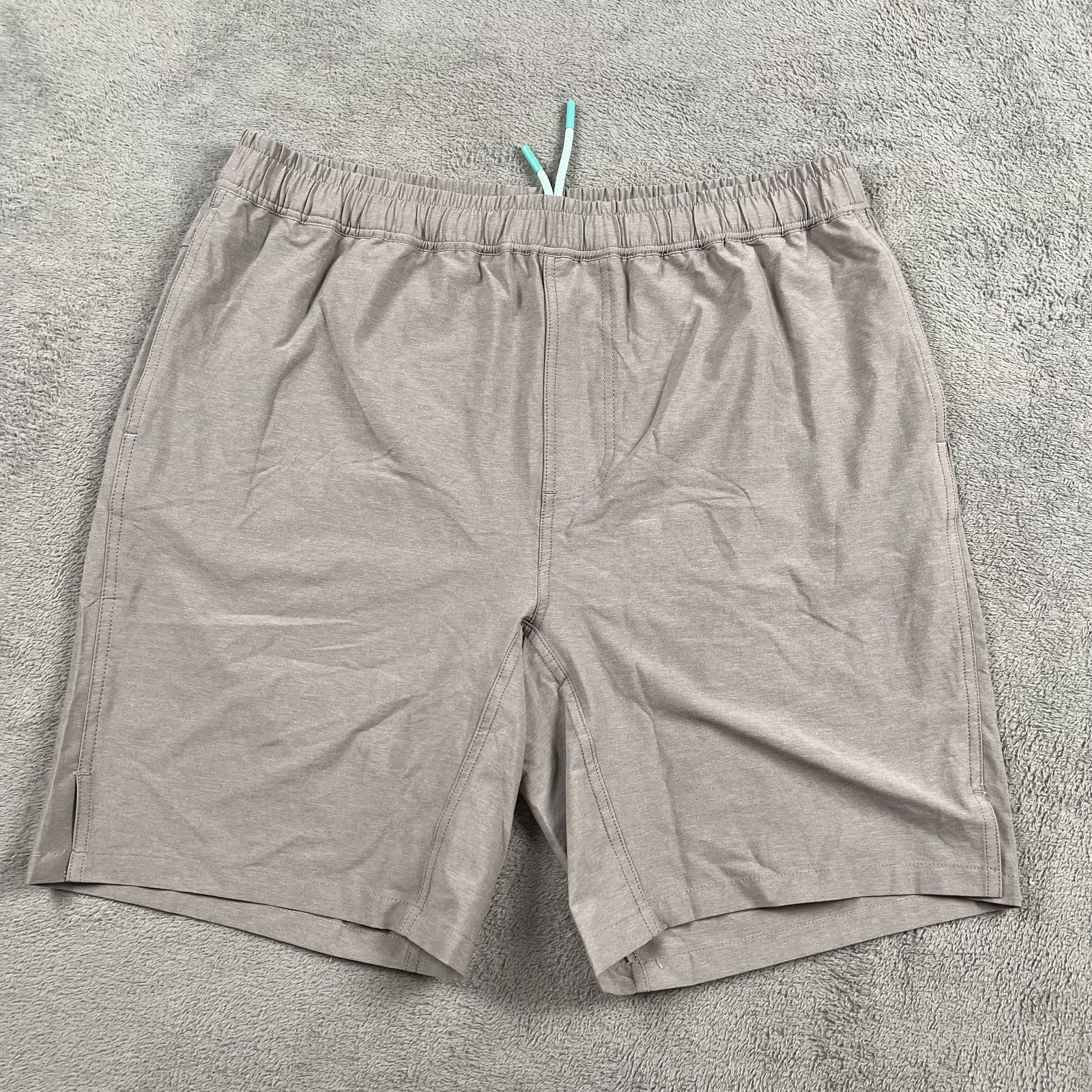 Myles Shorts Mens Large Gray 8 Inch Inseam Athletic Quick Dry Stretch Drawstring