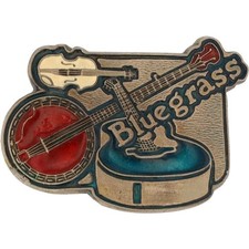 Bluegrass Country Western Band Folk Music Cowboy 1970s NOS Vintage Belt Buckle
