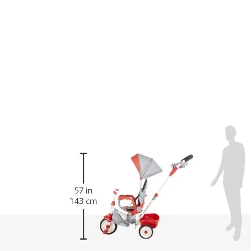 Triciclo reclinable 5 en 1 Deluxe Ride & Relax - rojo Foto 2 de 2