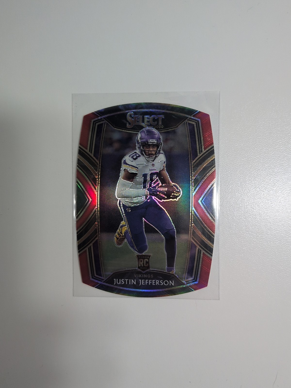 2020 Panini Select - Club Level Justin Jefferson #261 red Prizm Die-Cut (RC)