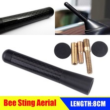 8cm Auto Dach Kurz Stab Antenne Carbon Schwarz Radio Universal Adapter Fuß DAB