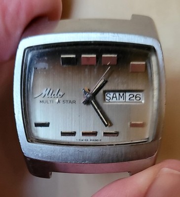 Mido Multi Star 70ziger Automatik Cal.1151/Läuft, .o. Aufzugsw-Krone-Teildefekt