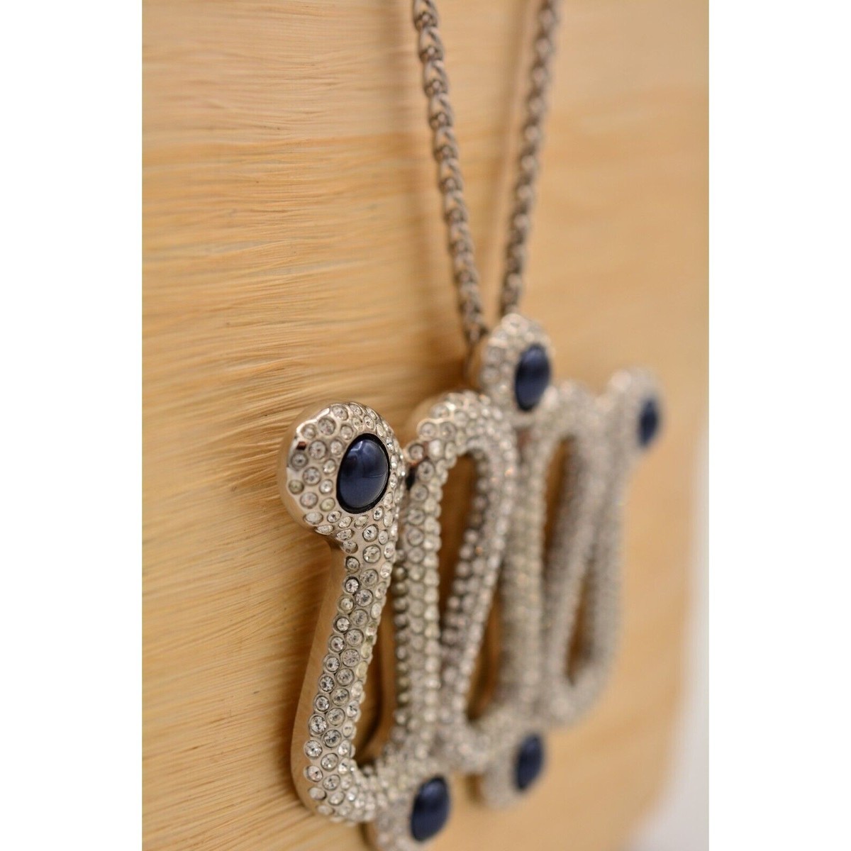 Atelier Swarovski Karl Lagerfeld Snake Necklace Cabochon Crystal