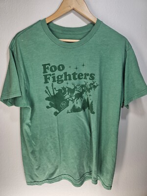 Vintage Y2k Foo Fighters Shirt M Green