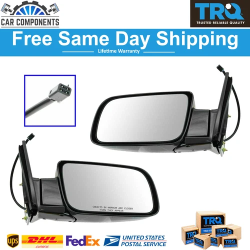 TRQ Mirrors Power Folding Left/Right Set For 1988-2000 Chevy Blazer GMC Yukon