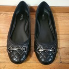 VANELI Womens Shoes Ballet Flats Black Quilted Leather Size 8.5 — photo 1