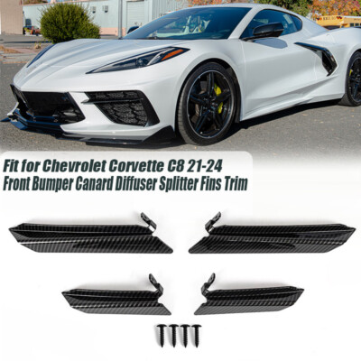 For Corvette C8 Z51 20~25 Performance Carbon Fiber Front Side Canards Dive Plane