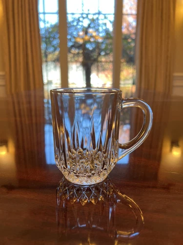 Diamant by Cristal D’Arques-Durand Crystal Glass 3 7/8 in Coffee Tea Mug Clear