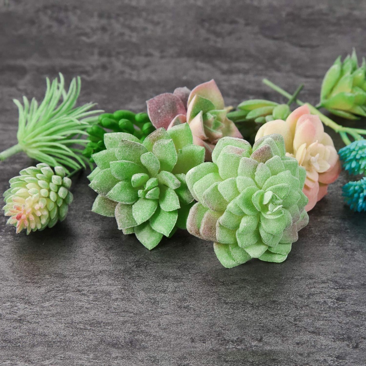 15 Pcs Artificial Succulent Plants Green Unpotted Faux Flower Succulents  Mini... | eBay