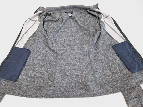 Ivivva Jacket 14 Gray Pink Zip Front Long Sleeve g - Picture 4 of 5
