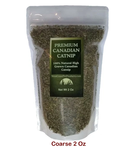 (2 Oz) COARSE CUT Premium Canadian Catnip, For Cats & Kittens, Cat-Nip Treats