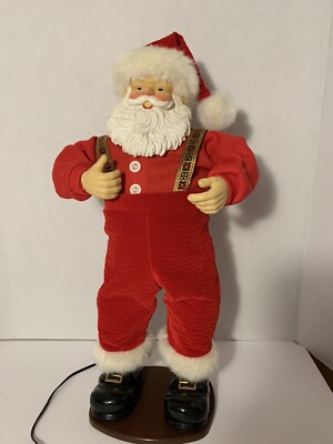 Vintage 1998 Jingle Bell Rock Santa Claus Animated Dancing Musical