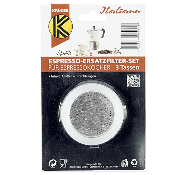 KrüGer 1 Filter Und 3 Ringe FüR Espressokocher (3)-image