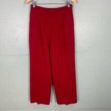 St John Santana Knit Pants Red Wool Blend Sz 6