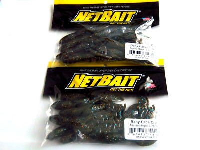 (LOT OF 2 PKS)-NETBAIT BABY PACA CRAW 3.75'' THE COLOR TILAPIA MAGIC 9-PER PACK
