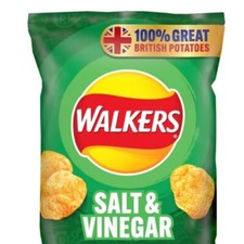 Walkers Salt & Vinegar Crisps 25g X 30 Bags 