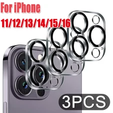 For iPhone 16 15 14 12 11 Pro Max Tempered Glass Camera Lens Cover Protector LOT
