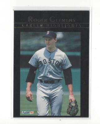 1992 Fleer Baseball Roger Clemens Career Highlights Insert Singles - You Choose