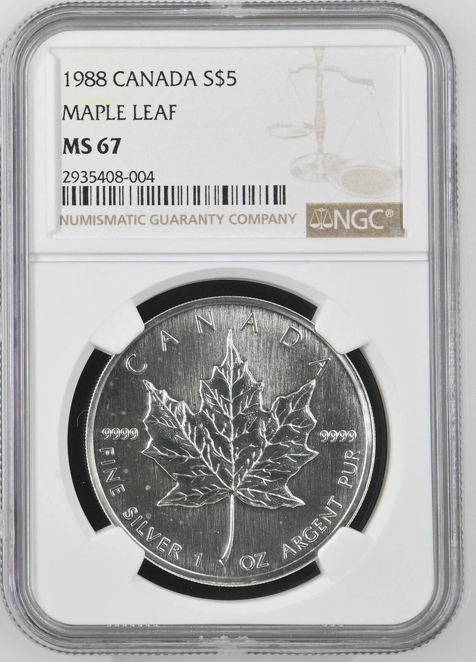 MYSTERY BOX COIN NGC 1988 CANADA MAPLE 1OZ SILVER NGC MS69 MS68 MS67 1 OF 92 - Image 3 of 4