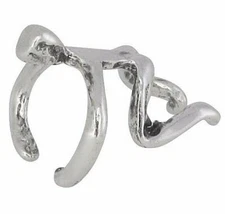 Sterling Silver .925 Climbing Man Ear Cuff Clip. Clip-on | Made in USA 