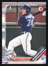 2019 Bowman Draft WILL ROBERTSON 1st Year Baseball card TORONTO BLUE JAYS #133