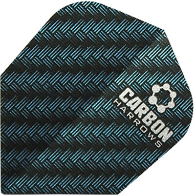 Harrows Dart Flights, Carbon Blue, Standard No.6, 1 Set = 3 Stk