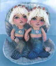 Cloth Folk Art Doll Sewing Pattern "Sea Sisters" by Susan Barmore