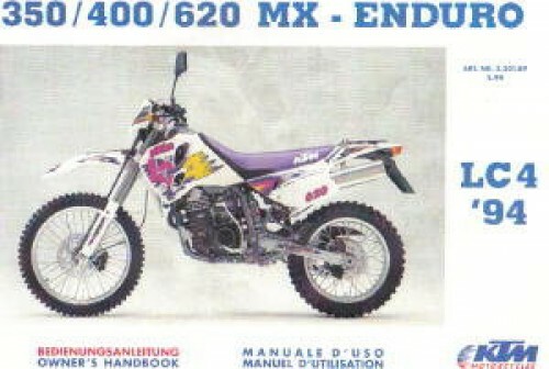 MX Enduro Motorcycle Owners Handbook 