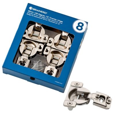 Brainerd 8-Pack 1/2-in Overlay 105-Degree Opening Concealed Cabinet Hinge