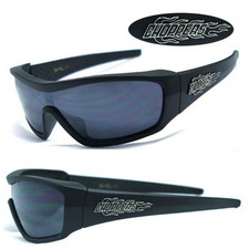 Choppers Flame Men Motorcycle Biker Oversized Sunglasses - C40 Matte Black Frame