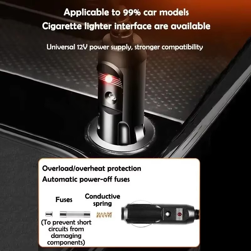 2X For Full Back and Seat 12V Car SUV Trucks Universal Warmer Heated Seat Cover