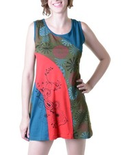 Tunique longue patchwork hippie