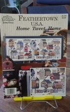 Cross stitch charts only Jeremiah Junction Feathertown USA birdhouses