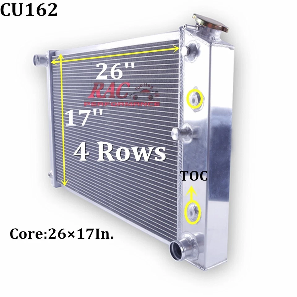 4-Row Radiator for Chevy 1970-81 Camaro/ 1978-87 Monte Carlo El Camino Aluminum Foto 2 de 4