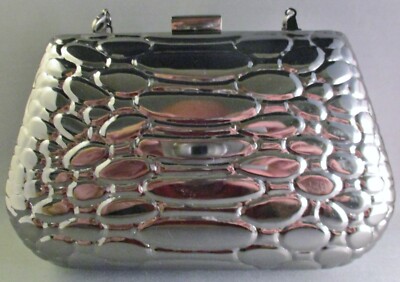 Stylish Anaconda Metal Clutch with Chain Strap by GLINT