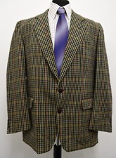 MS5076 VINTAGE BHS MEN'SBROWN/OLIVE MIX BLAZER JACKET SIZE 44 UK