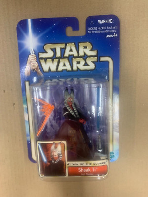 Hasbro Star Wars Attack of the Clones Shaak Ti Jedi Master Action Figure 2002 US