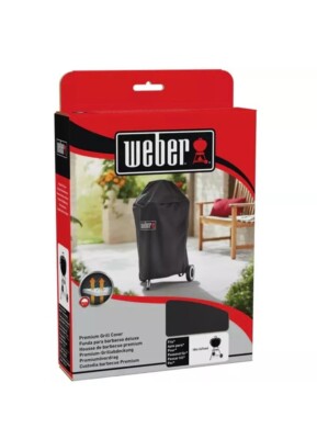 Weber Premium Grillabdeckung für 47 cm Holzkohlegrills Schutz 7141 - Schwarz