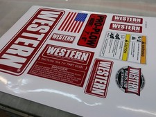 Pro Western Snow Plow Decals All Sizes Avail. New 10 Piece Decal 7.6 Kit Wbkos
